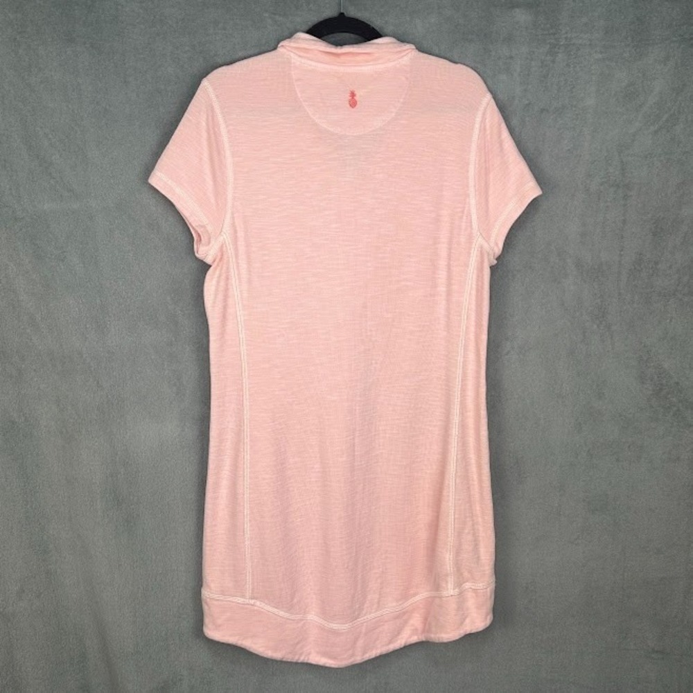 Tommy Bahama Dress Womens Large Pink Short Sleeve 1/4 Zip Resort Golf Comfort - Picture 7 of 13